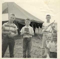 John Meade, Dan Dorrough; Larry Hastings; Vacation Bible School; Medway Baptist Church; Friends Parents revival tent